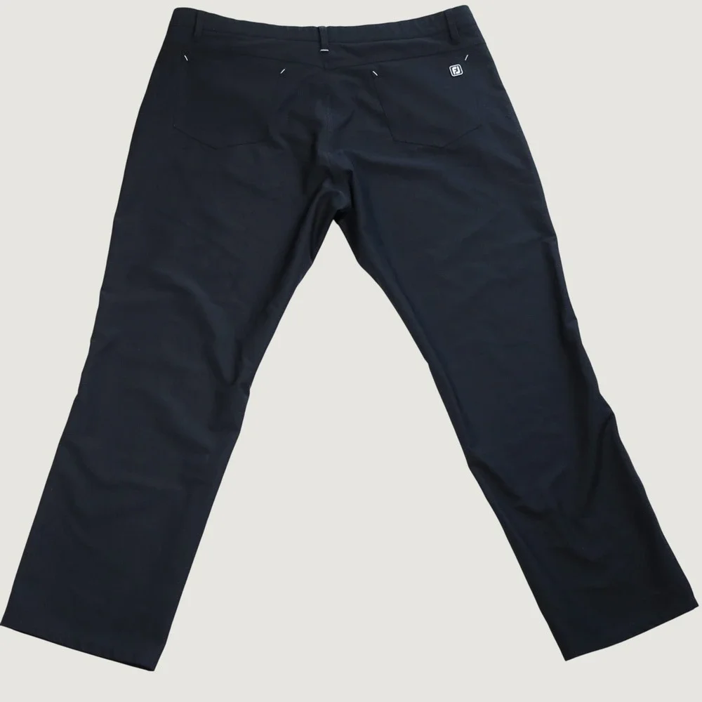 FootJoy Golf Pants Mens 40x30 Black Athletic Fit Performance Stretch Trousers